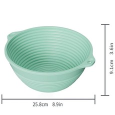 반느통 실리콘 발효빵틀 반죽 원형 깜빠뉴 바네통, B. 둥근 모양 일반적인 스타일 연녹색
