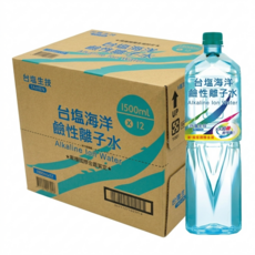 台鹽 海洋鹼性離子水, 12個, 1500ml
