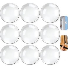 EBUCKTUK 9pcs 벽 범퍼 투명 프로텍터 도어 손잡이용 가구 소음 감소 보호 현관문 캐비닛 냉장고 사용25*25mm, 15*15mm(0.59*0.59i, 12.0