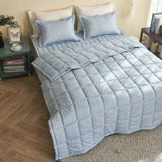 클로젯 고밀도 피치스킨 사계절 이불패드세트SS Q