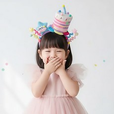 몽실이 뽀글 스프링 생일 머리띠 아동 유아용 어린이 기념일 사진촬영 선물 특이한
