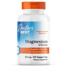 Doctor's BEST 檸檬酸鎂 125毫克 素食膠囊, 1個, 120錠