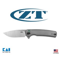 Zero Tolerance美國ZT折刀S45VN粉末鋼緞面拋光鈦柄KVT轉軸開刀 ZT0044, 1個