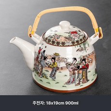 도자기 주전자 티팟 녹차 다도 다관 꽃차 법랑 유럽, 십이금초