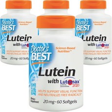 Doctor's BEST 葉黃素軟膠囊 20mg, 60顆, 4罐