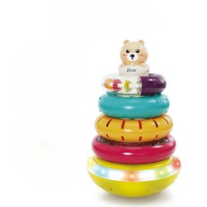 玩具星球 音樂疊塔不倒翁 手搖鈴 聲光音樂啟蒙 疊疊樂, 彩色, 1個