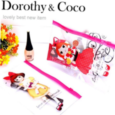 도로시 투명 지퍼백 2종 소, 2 코코