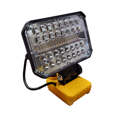 베스타 작업등 LED 디월트 배터리 호환 작업등 USB 충전 손전등 W-2000 베어툴 배터리 미포함, 1개, 노랑