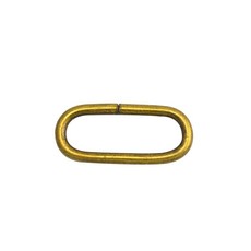 Wuuycoky 브론즈 3.2cm1.25인치 내부 길이 얇은 스레드 타원형 루프 링 스트랩 지갑 백 버클 80개 팩 158375, 1.5", 브론즈 X 50개