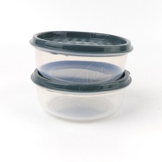 실리만 하모니 원형 냉동용기 오션그린 370ml WSK7241, 1개, 2P (본품)