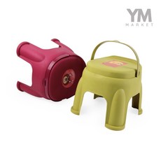 YM 손잡이 미니 의자 발받침대, 자주색