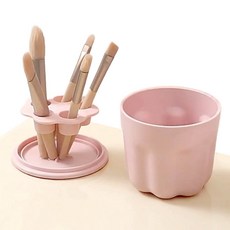 깔끔더하기 메이크업 브러쉬 세척 용기 거치대, 퍼플, 1개