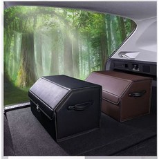 가죽 트렁크 정리함 고급형, 1개, black