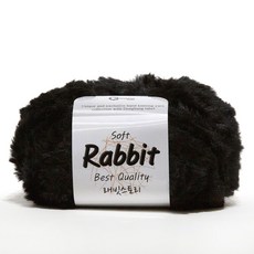 래빗 스토리 부드러운 밍크털실, 4개, 02.블랙