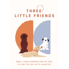 귀여운 강아지 일러스트 사진 포토 액자 홈인테리어 방꾸미기 카페 포스터 A2 A3 A4 01, 04