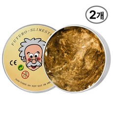 KC인증 퍼티 슬라임 박사퍼티 손에 안 묻는 유리퍼티, 골든더스트, 45g, 2개
