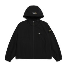 브랜드정품 내셔널 지오그래픽 NATIONALGEOGRAPHIC N242WFT960 여성 아델리 경량 우븐 후드 세미 크롭 집업 CARBON BLACK 354079