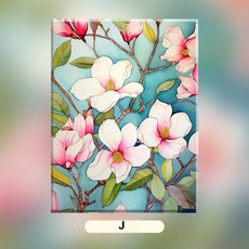 피포페인팅 DIY 풍경화 그리기 세트 봄 테마 30 x 40cm, 30x40 단단한 나무 내부 프레임, 1개, J