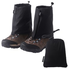 돌핀 숏 스패츠 등산 방수 방설 발목 보호대, 블랙