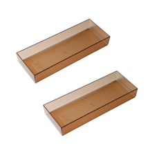 주방서랍 수납 트레이 정리함 TYPE C, 2개, 블랙