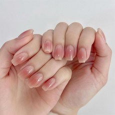 오이키 네일아트 붙이는 자연스러운 셀프 네일팁 374, 1개, 피치 블러