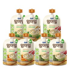 매일유업 맘마밀 안심이유식 9개월 4종 7개입 (미역소고기2 + 녹황채소소고기2 + 브로콜리와닭가슴살2 + 시금치와연근소고기1), 4종세트, 1세트, 100g