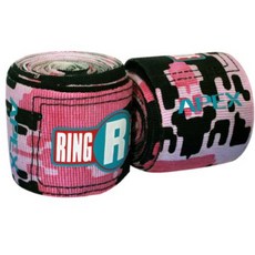 【神拳阿凱】RINGSIDE 拳擊手綁帶 4.5M 450cm 纏手繃帶 - 五色限定款, 1個, 粉迷彩, 粉迷彩