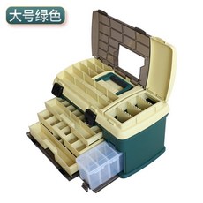 路亚钓箱 多功能加厚防摔 海钓工具箱 便携收纳箱 钓鱼箱, 1個, 绿色(大号)路亚箱