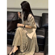 여성 린넨 반팔 여름 자켓 셋업 반바지 세미 정장 오피스 하객룩