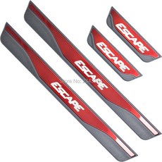 발판 호환 문턱 스텝 가드 도어 스커프 포드 이스케이프 2013-2020 2021 스테인레스 자동차 씰 킥 플레이트 프로텍터 트림 커버 페달 악세서리, Red Escape Letter