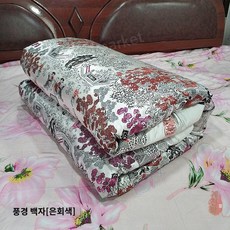 Linding옛날이불 할머니 담요 겨울 옛날 레트로감성 두꺼운 꽃무늬 이불, X(겉면만/솜별도)