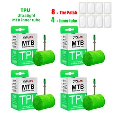 자전거정비CYCLAMI 초경량 자전거 내부 튜브 26 27.5 29 인치 TPU 소재 타이어 MTB Bicycle45mm 프랑스어, 01 45mm, 01 MTB 27.5, 01 4pcs TPU inner