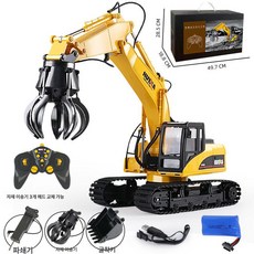 덤프트럭rc카 포크레인 선물 오프로드 적재함 원격 크리스마스 트럭 무선 조종 리모컨, 1개, 16채널 채취기 굴착기 671