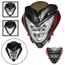 BAJAJ Pulsar150 NS200 용 오토바이 액세서리 헤드 램프 라이트 오토바이 전조등, 05 B LED Red