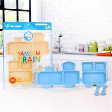 아트박스/보노하우스 리틀보노 얌얌트레인 식기풀세트, 블루, 1개