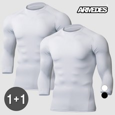 [1+1] 아르메데스 남성용 7부 테크핏 언더레이어 상의 AR-143