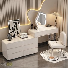 實木臥室多功能梳妝台收納櫃書桌一體化ins風網紅化妝桌, 單獨斗柜一個,TC 全實木烤漆60CM三斗柜