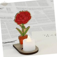 꽃 장식 조명 받침대 나무 원형 베이스 인테리어 소품 감성 촛불 홀더 테이블, 상세페이지 참조, 상세페이지 참조