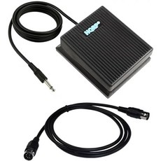 HQRP 발판 감쇠 지속 페달 14인치 잭 + 5핀 DIN MIDI 케이블, HQRP 발판 감쇠 지속 페달 14인치 잭 + 5핀 D