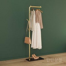 원룸철제코트랙 꾸미기 드레스룸 코트 골드 긴옥 행거 옷걸이 스탠드 옷걸이대 매장 옷가게, B. 블랙스퀘어+골드브랜치