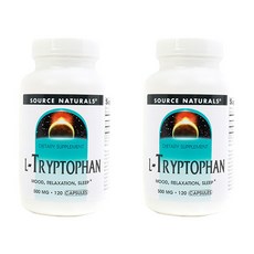 SOURCE NATURALS 左旋色胺酸膠囊 500mg, 120顆, 2罐