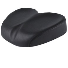 自行車加大加寬舒適坐墊，人體工學設計，透氣減震，通用型安裝, 無鼻鞍座黑色, 1個