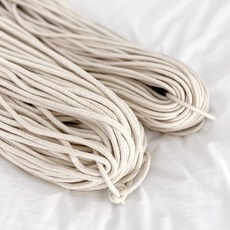 국내제조 순면 스트링 소분판매 4mm 5mm 아이보리 마크라메 파이핑 면끈, 4mm 순면끈(5마), 1개