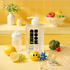 BOOMCHIKI 붐치키 프리미엄 유아 주방세제 젖병 & 식기세정제 아기 주방세제 무향 액상형, 1개, 500ml