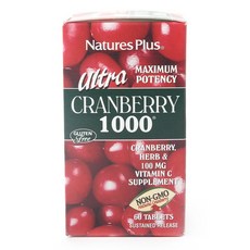 Natures Plus 無麩質蔓越莓錠 100mg, 1罐, 60顆