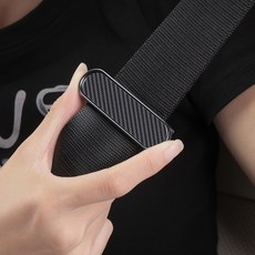 SEAMETAL 차량용 안전벨트 클립 버클, 블랙, 1개