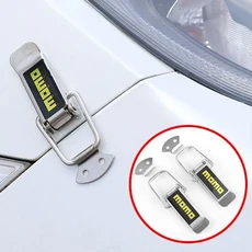 자동차 범퍼 풀 후크 멀티 컬러 금속 연결 잠금 퀵릴리즈 품질 래치 핀 2 개, 01 silver-L