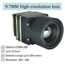 FPV UAV 열 카메라 렌즈 HD 프레임 속도 256/384/640 고해상도 CVBS/USB 인터페이스, 01 CVBS, 04 9.7MM HR lens