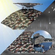 2단 우산모자 대 밀리터리 농사 휴대용 enj+4882Fy