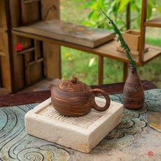 레트로 주전자 찻잔 홀더 받침대 티타임 다접시, A. 한이-후청15x15cm